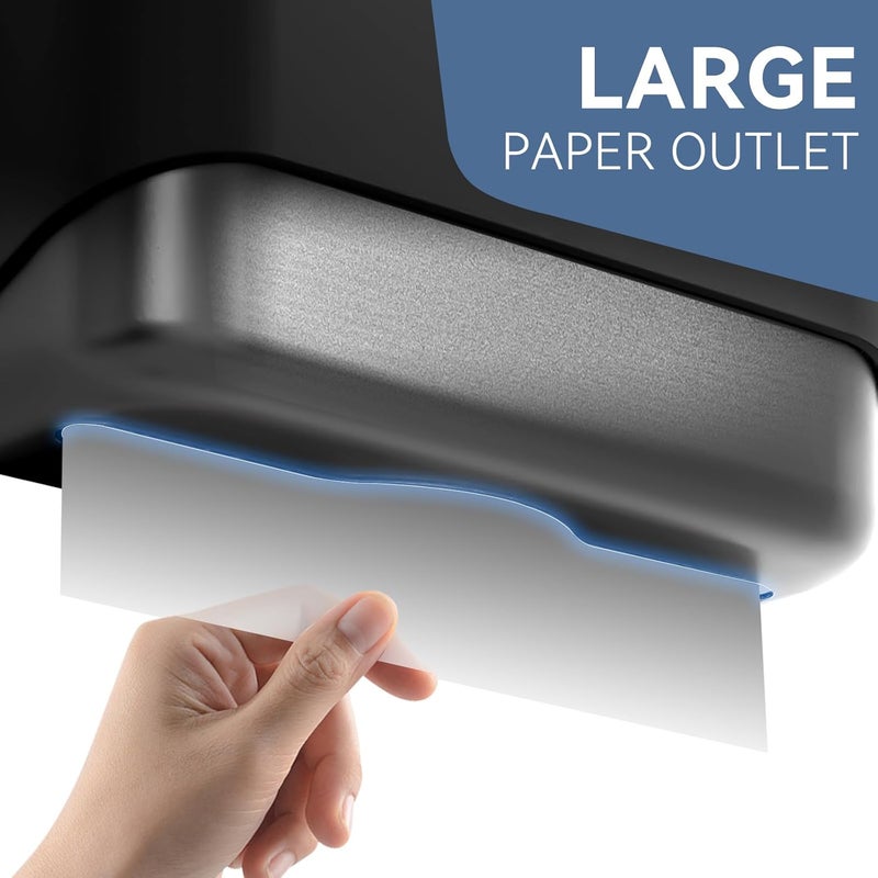 interhasa! Commercial Paper Towel Dispenser Wall Mount Adhesive Multifold Trifold cFold Folded Paper Hand Towel Dispenser for Bathroom 10.7" L x 3.7" W x 8" H - Image 5